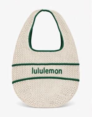 Lululemon Cotton Crochet Shoulder Bag 7L Tote Handbag Casual Everyday Carry